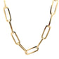 14k Yellow Gold Extra Wide Paperclip Chain Necklace