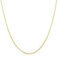14k Yellow Gold Thin Motif Round Omega Necklace