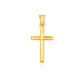 14k Yellow Gold High Polish Cross Pendant