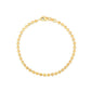 Moon Cut Bead Chain Bracelet in 14k Yellow Gold  (3.00 mm)