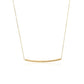 14k Yellow Gold Thin Textured Bar Necklace