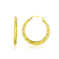 10k Yellow Gold Graduated Twisted Hoop Earrings