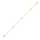 14k Two Tone Gold Bracelet with Polished Cubes