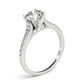 14k White Gold Diamond Engagement Ring With Single Row Band (1 3/4 cttw)