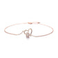 14K Gold Heart Anklet with Crystals