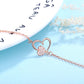 14K Gold Heart Anklet with Crystals