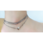 Sterling Silver Four Row Heart Anklet