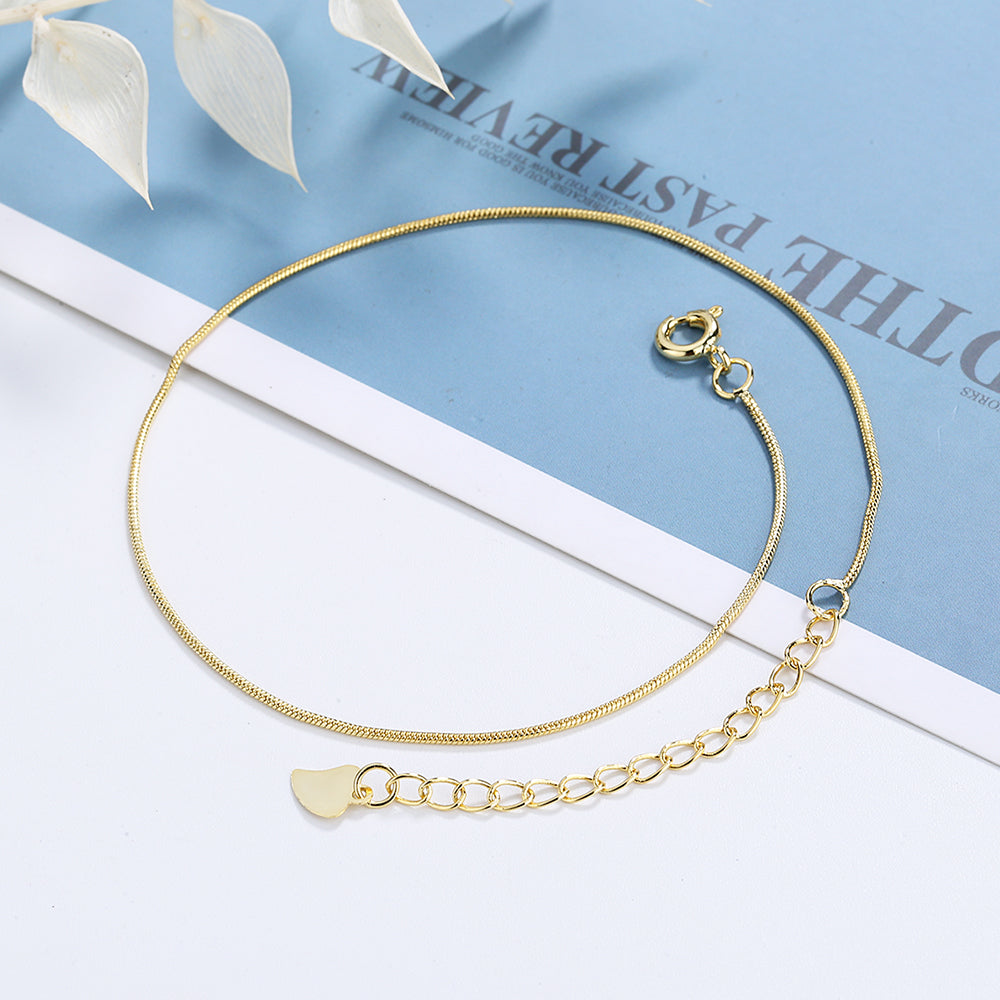 14K Gold Plated Snake Chain Anklet