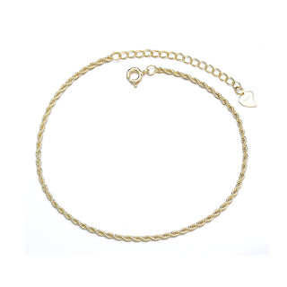 14K Gold Plated Rope Chain Anklet