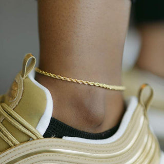 14K Gold Plated Rope Chain Anklet