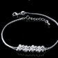 Ball Bead Anklet in 14k White Gold