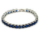 Classic Sapphire Tennis Bracelet in Rhodium