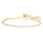 Amy and Annette 14K Gold Adjustable Tennis Bracelet with crystals from Swarovski