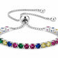 Amy and Annette 14K Gold Adjustable Tennis Bracelet with Simulated Diamonds