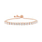 Amy and Annette 14K Gold Adjustable Tennis Bracelet with crystals from Swarovski