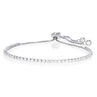Amy and Annette 14K Gold Adjustable Tennis Bracelet with crystals from Swarovski