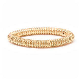 18K Gold Slinky Bangle Bracelet