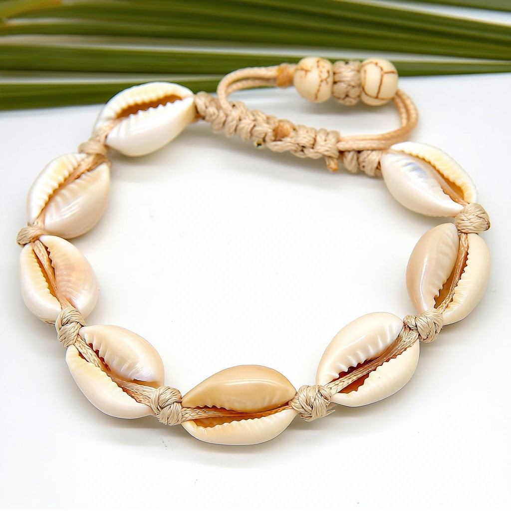 Cowrie Sea Shell Adjustable Bracelet