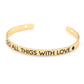 Inspirational Bangle or Bracelets in 14K Gold Plated