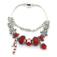 Murano and Simulated Diamond Christmas Bracelet