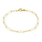 14K Gold Paper Clip Bracelet