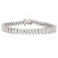 18K Gold Tennis Bracelet with Simulated Diamonds
