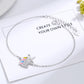18K White Gold Unicorn Bracelet with crystals