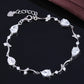 Swarovski Crystal Tear Drop Adjustable Bracelet in Sterling Silver