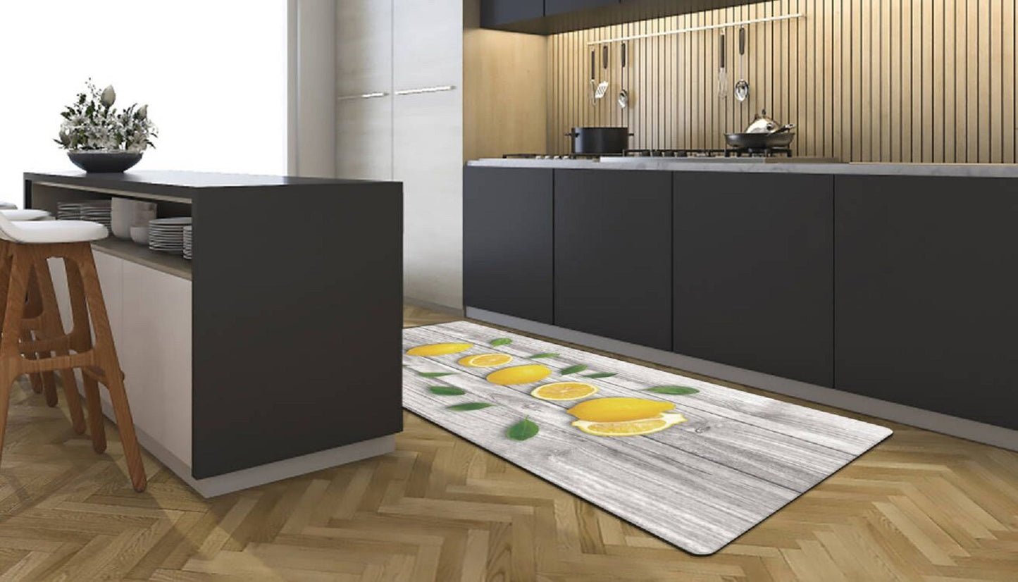 19.6 in. x 55 in. Anti-Fatigue Kitchen Runner Mat (Lemons)