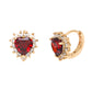 Ruby Heart with Omega Back Closure