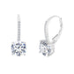 14K Gold Studded Crystal Leverback Earring