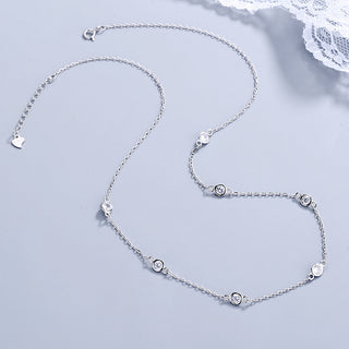 Sterling Silver Swarovski Crystal Diamond by the Yard Necklace