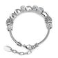 Charm Bracelet with Swarovski Crystals in 18k White Gold