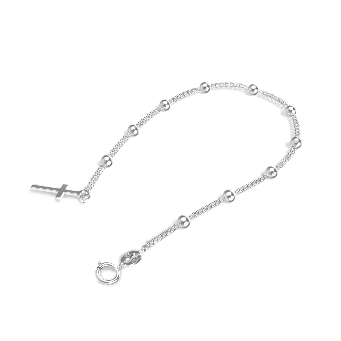 Made in Italy Sterling Silver Rosary Bracelet