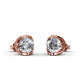18K White Gold  over Sterling Silver Floating Halo Stud Earring with crystals from Swarovski