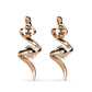 18K Gold Crystal Spiral Earrings
