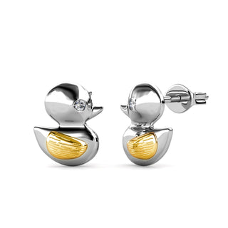 Swarovski Crystal Duckling Earring 18K Gold