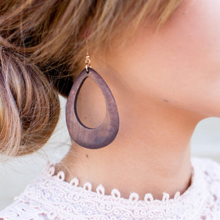 Wood Cut-Out Earring