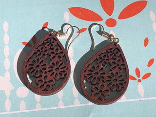 Wood Cut-Out Earring