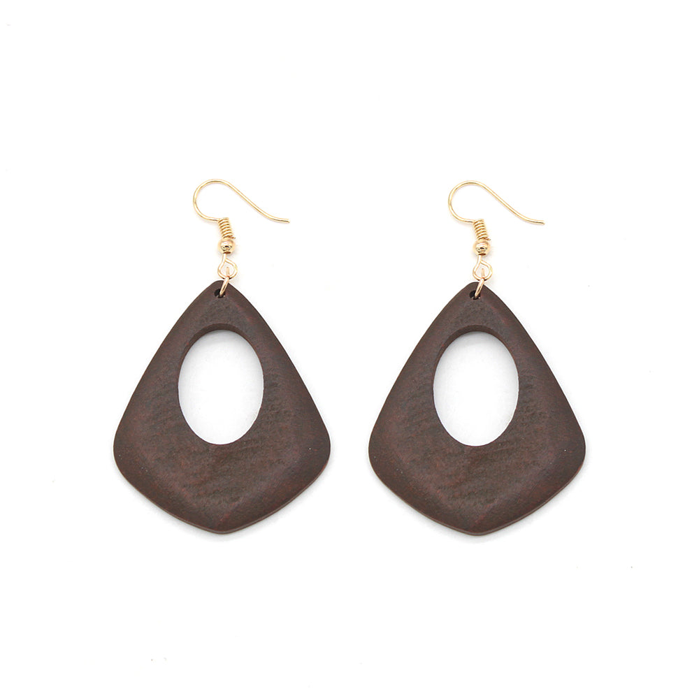 Wood Cut-Out Earring