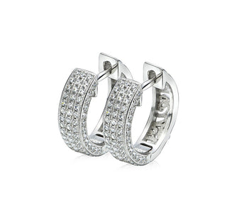 I Love You' Pavé Huggie Earring With Crystals From Swarovski