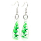 Murano Glass Green Dangle Earrings