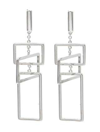 Sterling Silver Plated Drop and Dangle Geometric Earrings
