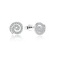 Swarovski Crystal Spiral Swirl Stud Earrings