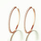 40mm Sterling Silver Hoop Earrings with Genuine Crystal
