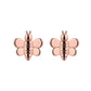 Sterling Silver and Rose Gold  Bee Stud Earrings