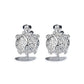 Sterling Silver Turtle Stud Earrings With Crystals