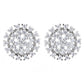 14K Gold And Sterling Silver Cluster Stud With Crystals