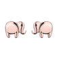 Sterling Silver Rose Gold Elephant Stud Earrings