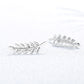 Sterling Silver High Polish Leaf Crawlers